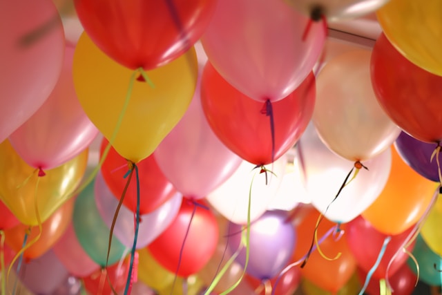 Pastel Balloon Ceiling Installation