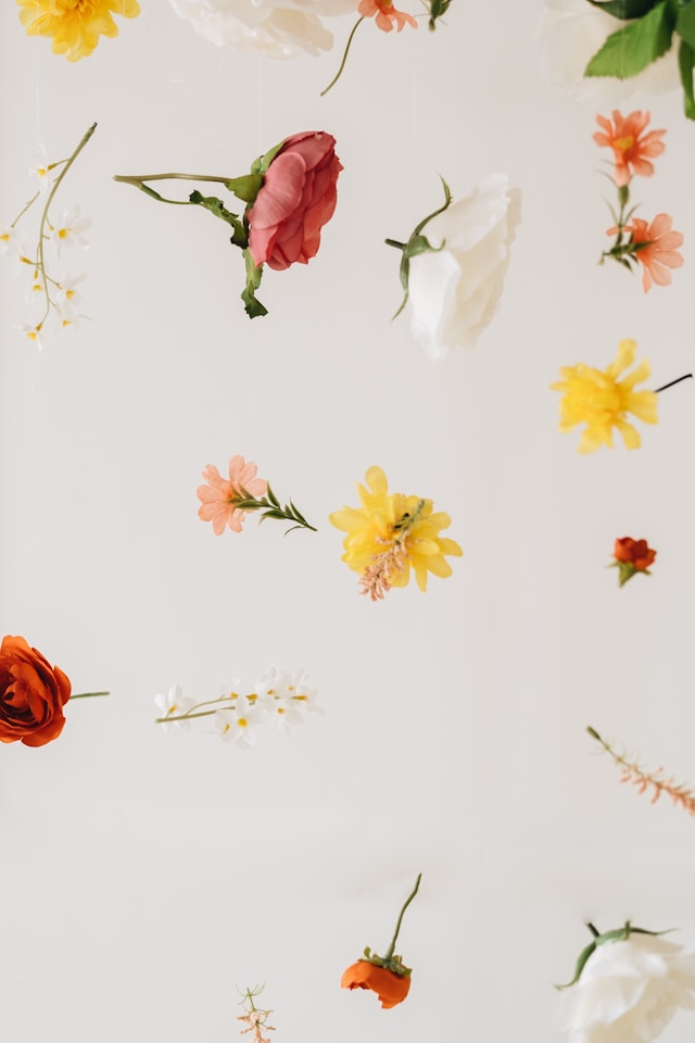 Floating Flowers (tied to a stand)