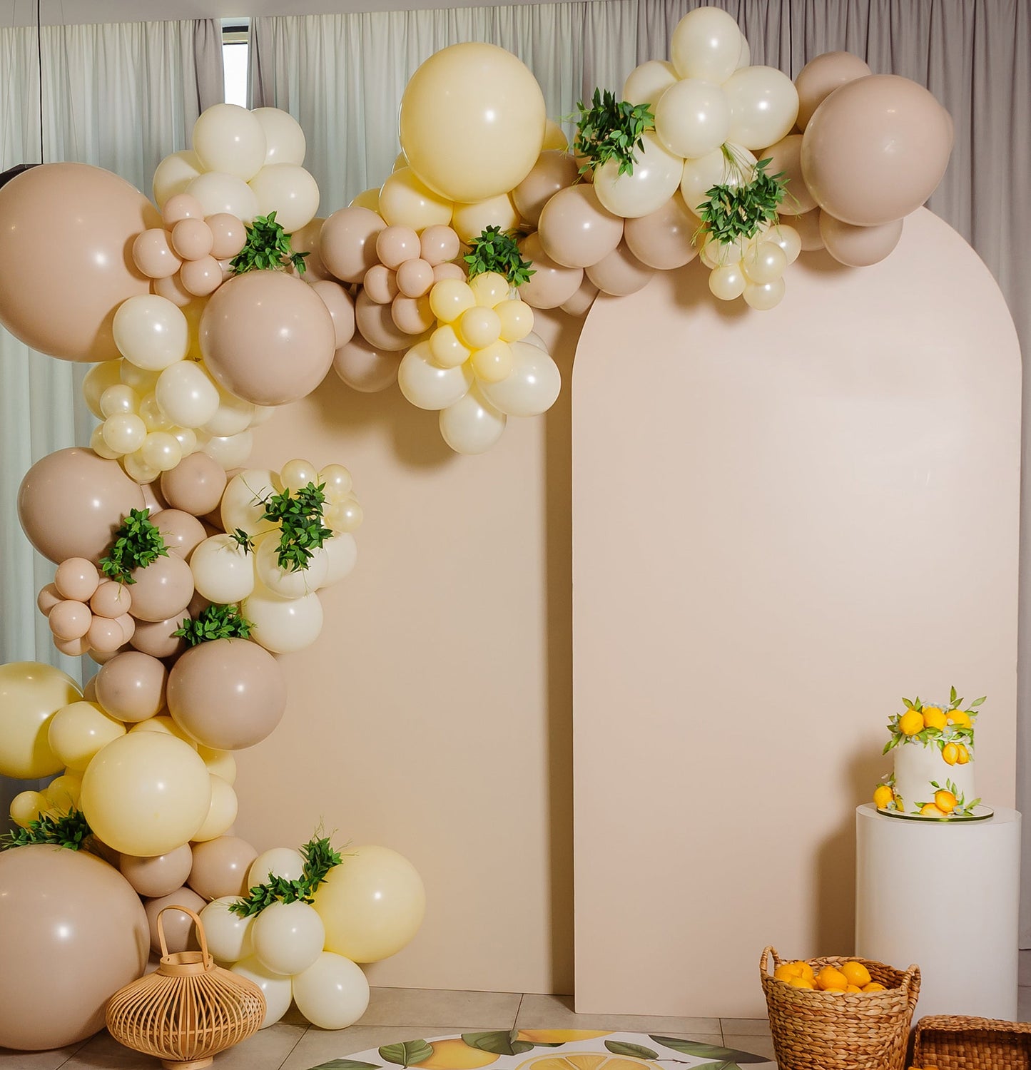 Pastel Backdrop with Balloon Arch