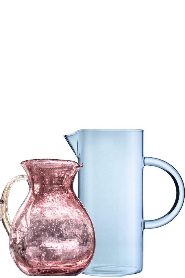 Pastel Tinted Glass Pitcher