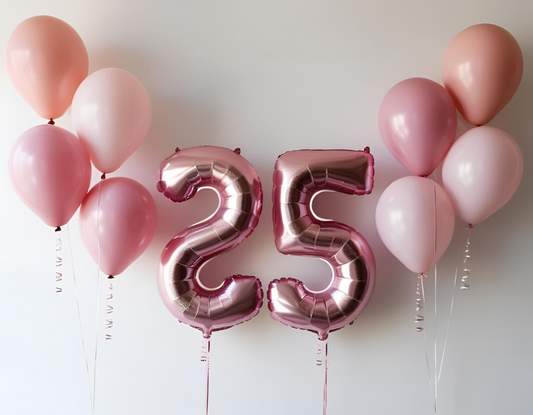 Pastel Coloured Numbers Balloons